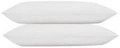 American Talalay Latex Medium Support High Profile Bed Pillow for Sleeping with Luxurious 100% Cotton Sateen, 400TC Cover, Queen Dual Pack – Made in USA - LeafyLoom