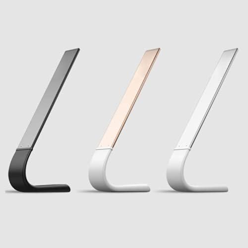 'Mark' Wireless LED Desk Lamp, 360 Adjustable, Portable, Foldable and USB Rechargeable, Up to 40 Hours of Continuous Light, Touch Control, 6 Brightness Levels, 3 Light Modes (Silver) - LeafyLoom