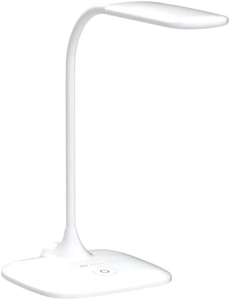 OttLite LED Soft Touch Desk Lamp - 3 Brightness Settings with Energy Efficient Natural Daylight LEDs - Adjustable Flexible Neck & Touch Controls for Tabletops, Home Office, Computer Desk, & Dorms - LeafyLoom