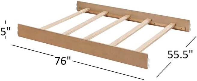 Everlee Crib to Full-Size Bed Conversion Kit, Honey Wood - LeafyLoom