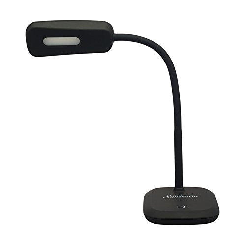 Set of 2 New Sunbeam Flexible Neck LED Desk Lamp Adjustable Light, Eye-caring Dimmable Office Lamp, Save $85/ year, Energy efficient lamp, Energy Star Certified, Black - LeafyLoom