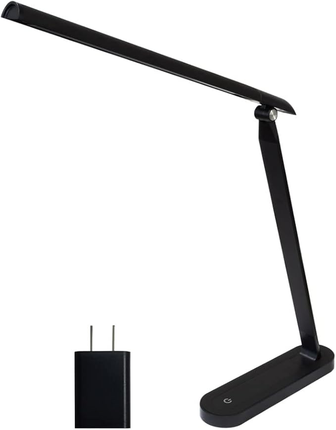 AULTRA LED DESK LAMP LIGHT - Touch Control Desk Lamp with Multiple Brightness Level - Lights for Bedroom, The Office Desk, Reading Lamps, Bedside Table and Standing Desk (Black) - LeafyLoom