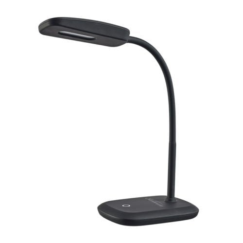 Set of 2 New Sunbeam Flexible Neck LED Desk Lamp Adjustable Light, Eye-caring Dimmable Office Lamp, Save $85/ year, Energy efficient lamp, Energy Star Certified, Black - LeafyLoom