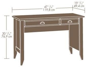 Sauder Shoal Creek Computer Desk, Jamocha Wood finish - LeafyLoom