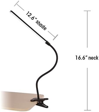 OttLite Clip-On LED Easel Lamp with ClearSun LED Technology - Sturdy Clip Light with On/Off Switch Cord - Adjustable & Flexible Neck for Precise Lighting, Piano, Computer Desks, Shelves & Tables - LeafyLoom