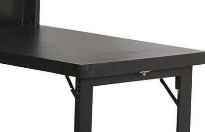 SEI Furniture Convertible Desk, 32.00 in. H x 22.00 in. W x 6.00 in. D, Black - LeafyLoom