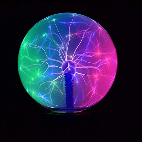 Magic Plasma Disco Ball Lamps Touch Sound Sensitive Desk Lamp Light Nebula Sphere Lightning Globe Home Room Decor electrostatic Flashing Balls Stem Nightlight 8 Inch - LeafyLoom