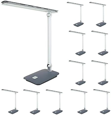 3-level Dimmable Touch Switch Folding LED Desk Lamp 7 Watt, Case of 12 Lamps, White, 2403WHx12 (Case Quantity (12 Lamps)) - LeafyLoom