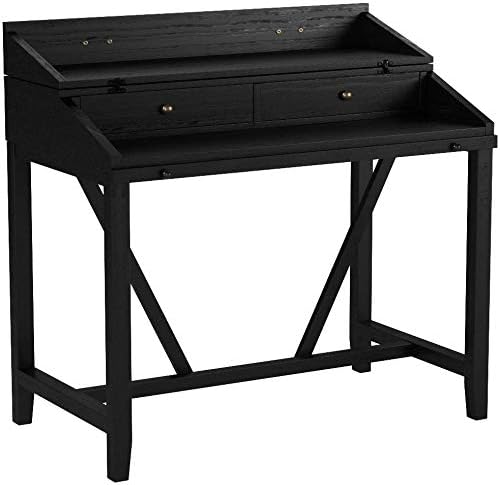 Safavieh American Homes Collection Wyatt Black Writing Desk - LeafyLoom