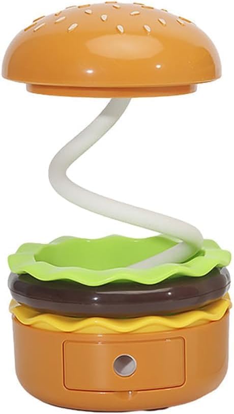 Cute Desk Lamp,Table lamp,Night Lights,Hamburger Small Night lamp,Desk Accessories, Room Decor for Boys Girls Gifts, Yellow, SY-KD300 - LeafyLoom