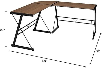 Regency Home Corner Desk, 60 inch, Urban Walnut - LeafyLoom