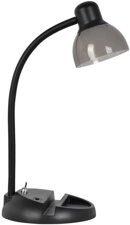 SIMPLEE ADESSO Charging Station LED Desk Lamp, Black Finish - LeafyLoom