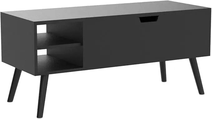 Coffee Table Lift Top - Black Coffee Table with Lifting Top and Hide Compartment Storage - Rectangle Coffee Table Wood - Lift up Coffee Tables for Living Room - LeafyLoom