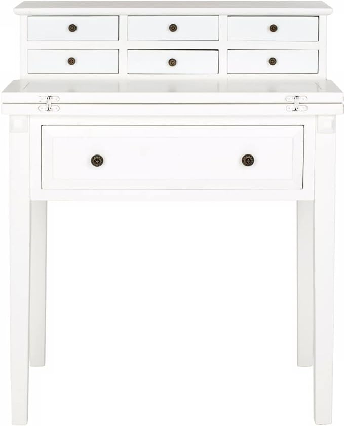 Safavieh American Homes Collection Abigail White Fold Down Desk - LeafyLoom