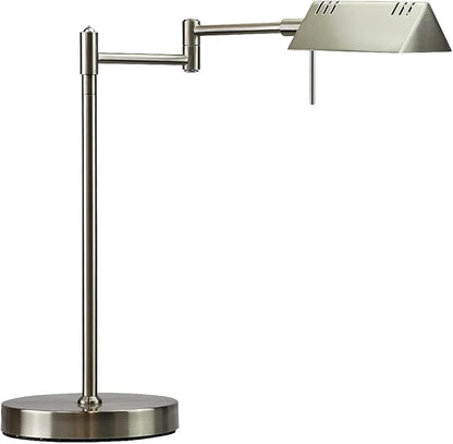 O'Bright LED Pharmacy Table Lamp, Full Range Dimming, 12W LED, 360 Degree Swing Arms, Desk, Reading, Craft, Work Lamp, ETL Tested, Brushed Nickel - LeafyLoom