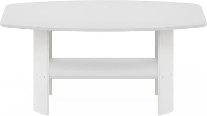 Furinno Simple Design, Coffee Table, White - LeafyLoom