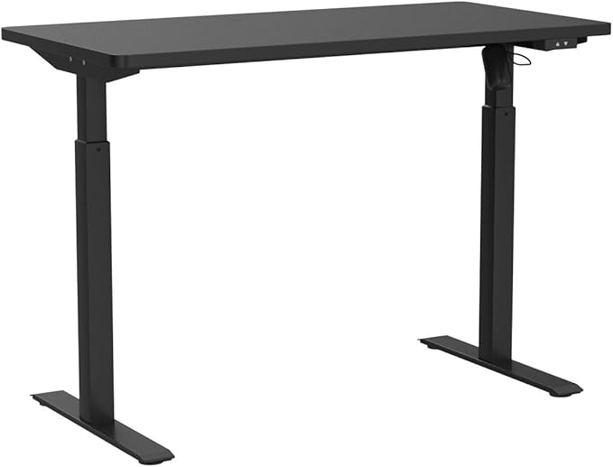 AVIX Whole Piece Electric Standing Desk, 48 x 24 Inches Height Adjustable Desk, Sit Stand Desk Home Office Desks, Black - LeafyLoom