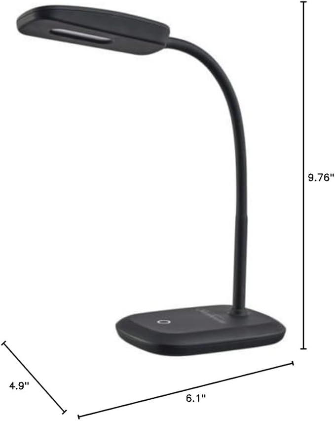 SUNBEAM Flexible Neck LED Desk LAMP Adjustable Light Energy Star Black - LeafyLoom