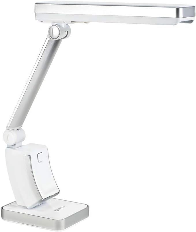 OttLite 13W Slimline Desk Lamp - Home, Office, Bedroom, or Reading (White) - LeafyLoom