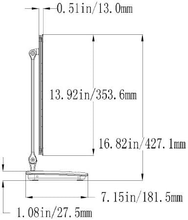 3-level Dimmable Touch Switch Folding LED Desk Lamp 7 Watt, Pure White 2403WH - LeafyLoom