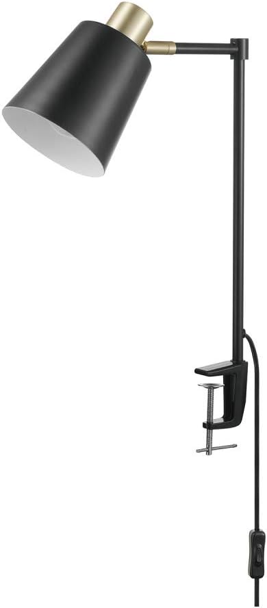 Globe Electric 52900 Lex Desk Lamp, Black with Gold - LeafyLoom