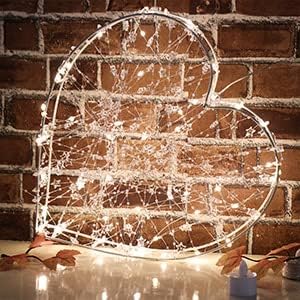 Valentines Table Lamp Battery Operated with timer functions Heart Shaped Twining Iron Wire Light Home Decor for Birthday Valentine's Gift Living Room Romantic Festival Decoration - LeafyLoom