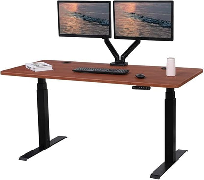 ApexDesk K Series 60" Electric Height Adjustable Standing Desk with LED Memory Controller (Cherry) - LeafyLoom