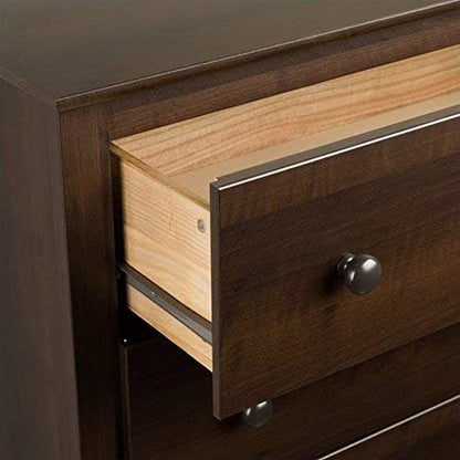 Prepac Fremont 2 Drawer Nightstand: Elegant Bedroom Furniture, Bedside Table with Open Shelf, 23.25"W x 16"D x 28"H, Espresso - EDC-2428 - LeafyLoom