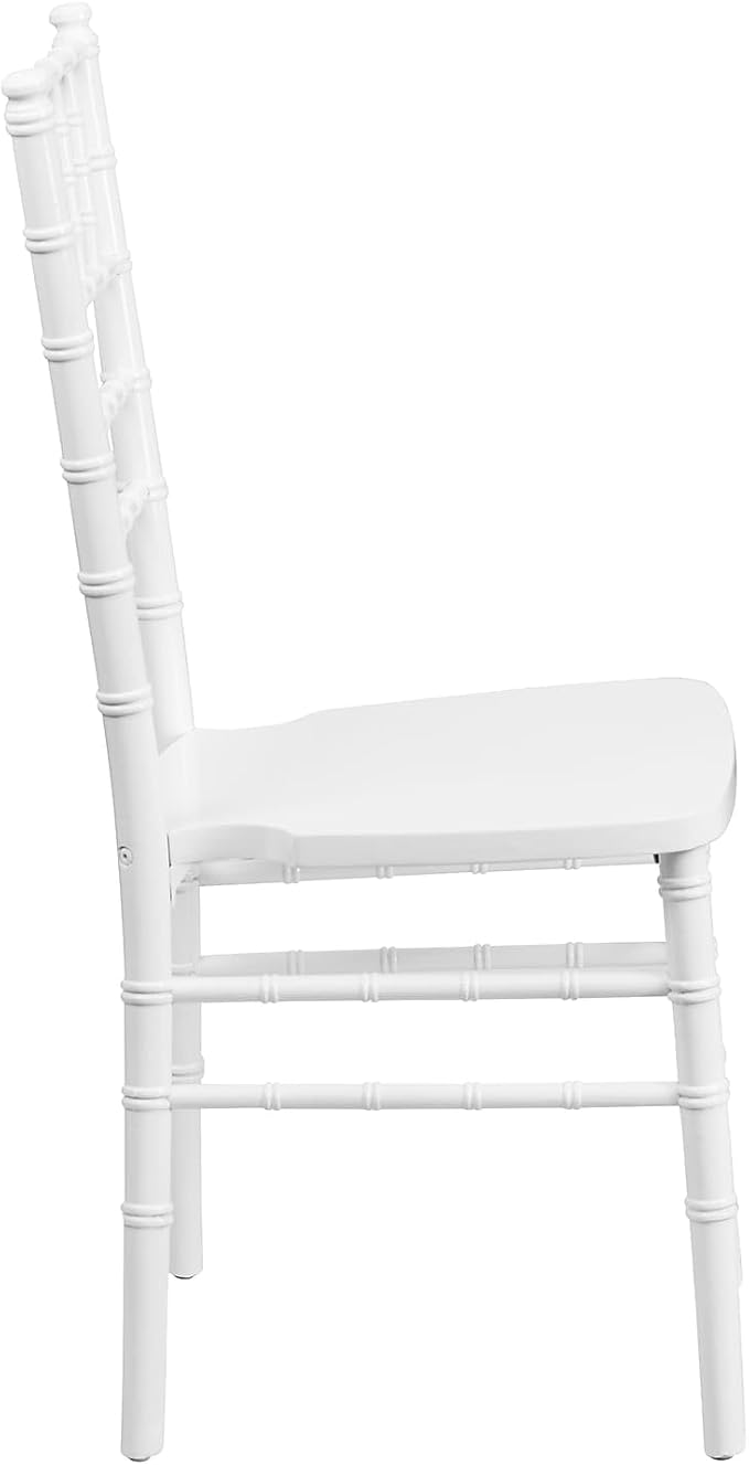 Flash Furniture Hercules Series Chiavari Chair for Formal Events and Banquets, Commercial/Residential All-Occasion Event Chair, White - LeafyLoom