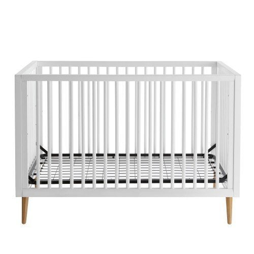 Contours Roscoe White Baby Crib, Standard Baby Crib, White Baby Crib, Converts from Baby Crib to Daybed, Fits Standard Full-Size Crib Mattress, Easy to Assemble - White - LeafyLoom