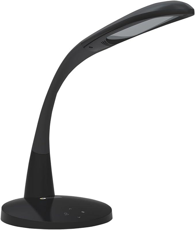 Stella Original Premium 10W LED Desk Task Lamp - Black - Adjustable Dimmable Low Vision Natural Table Light - Bright Macular Degeneration Aid Lighting-Hobby, Crafting, Sewing, Artist, Reading, Office - LeafyLoom