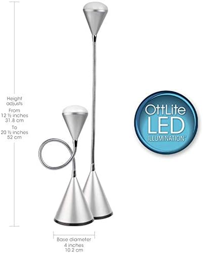 OttLite LED Cone Desk Lamp, White - LeafyLoom