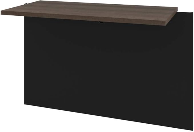 Bestar Connexion Desk Bridge, 40W, Antigua & Black - LeafyLoom