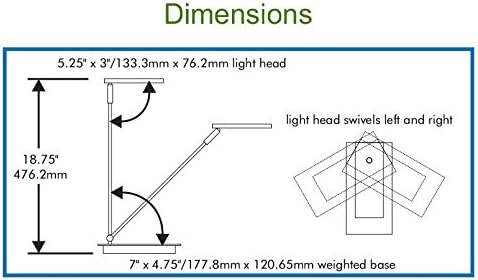 Folding Desk Lamp with Swivel Head, Compact Footprint, Chrome (VLED420) - LeafyLoom