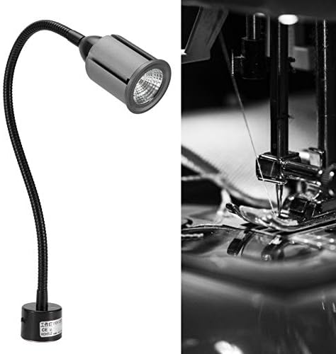 Hyuduo LED Lamp with Magnetic Base, 12W Long Flexible Gooseneck Desk Work Lamp, Sewing Machine Light for Workbench, Metal Lathe, Drill Press - LeafyLoom