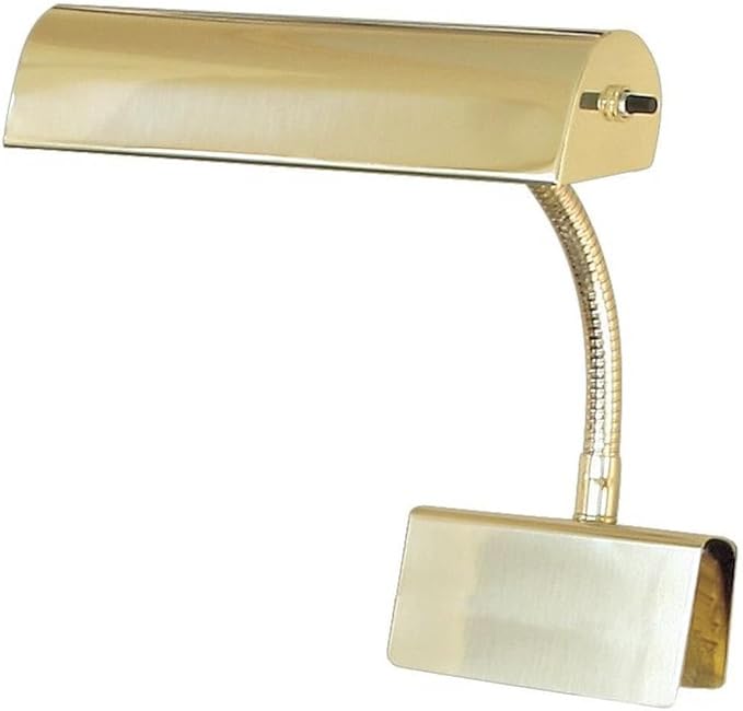 House Of Troy GP10-61 Grand Piano 10-Inch Portable Lamp, Polished Brass - LeafyLoom