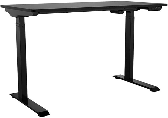 Monoprice Home Office Single Motor (47.2in x 23.6in) Sit-Stand Desk Table-Workstream Collection, Black - LeafyLoom