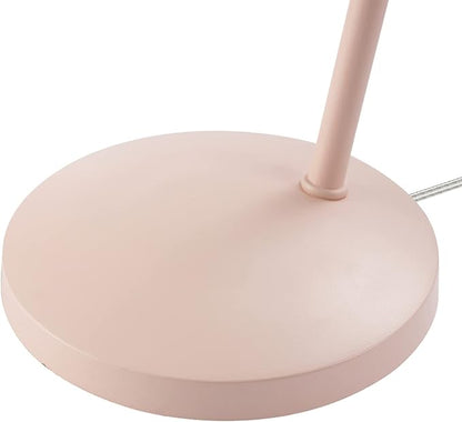 Globe Electric 52297 Harper 16" Desk Lamp, Matte Pink, Matte Brass Pivot Joint, in-Line On Off Switch - LeafyLoom