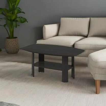 Furinno Simple Design Coffee Table, Espresso - LeafyLoom