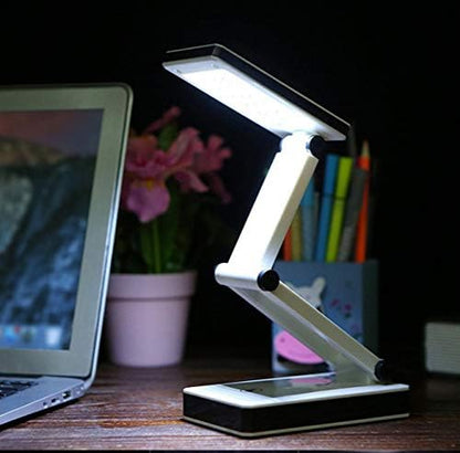 [New Version] Super Bright COB LED Portable Desk Lamp Travel Lamp :Foldable, Touch Sensitive Control, 3 Adjustable Brightness Levels, Battery and USB Powered - LeafyLoom