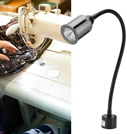 Hyuduo LED Lamp with Magnetic Base, 12W Long Flexible Gooseneck Desk Work Lamp, Sewing Machine Light for Workbench, Metal Lathe, Drill Press - LeafyLoom