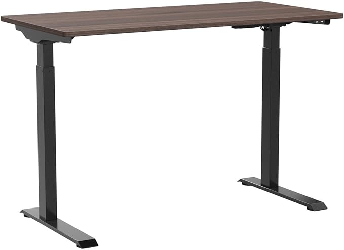 Serta Creativity Electric Height Adjustable Desk, 47" Inch Wood Desktop Sit Stand Table for Office, Work from Home Furniture, Easy to Assemble, Dark Brown - LeafyLoom