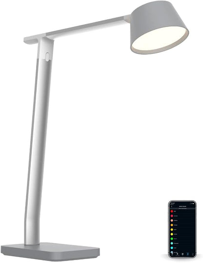 BLACK+DECKER Verve Designer Smart Desk Lamp, Works with Alexa, Auto-Circadian Mode, True White LED + 16M RGB Colors, USB Charging Port, - LeafyLoom