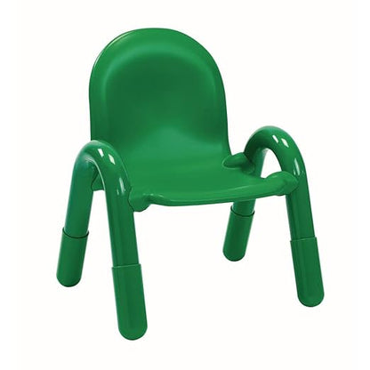 Angeles 9"H BaseLine Chair, Green, AB7909PG, Toddler Preschool, Daycare and Homeschool Furniture, Flexible Classroom Seating, Kids School Desk Chair - LeafyLoom