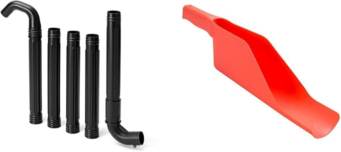 Husqvarna Blower KIT Gutter Cleaning, Black & Amerimax Home Products 8300 Getter Gutter Scoop, Red - LeafyLoom