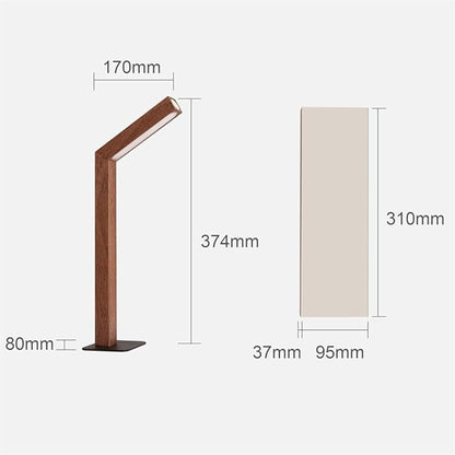 LANDGOO LED Desk Lamp for Home Office,Desk Light Touch Control Foldable Dimmable Lamp Wall Lamp Wooden Night Light (Sapele Wood) - LeafyLoom