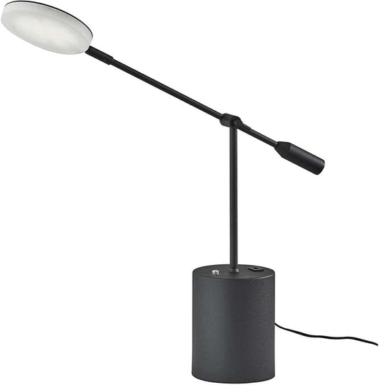 Adesso Home 2150-01 Contemporary Modern LED Desk Lamp from Grover Collection in Black Finish, 4.75 inches - LeafyLoom