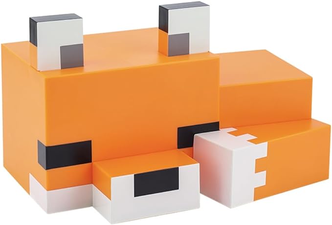 Paladone Minecraft Cute Fox Night Light, Soft Orange Glow, Officially Licensed Minecraft Decor and Desk Lamp for Gaming Room or Kids and Tween Bedroom - LeafyLoom