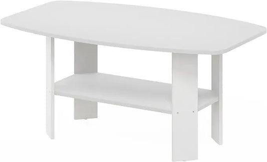 Furinno Simple Design, Coffee Table, White - LeafyLoom