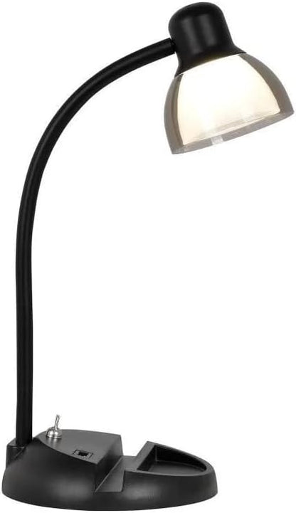 SIMPLEE ADESSO Charging Station LED Desk Lamp, Black Finish - LeafyLoom